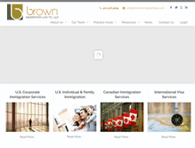 Tablet Screenshot of brownimmigrationlaw.com